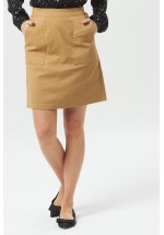 Sugarhill Boutique Daria Everyday A-Line Skirt (Tan)